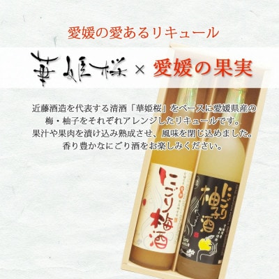 愛あるリキュール 500ml×2種セット にごり梅酒・にごり柚子酒 愛媛県産フルーツ使用