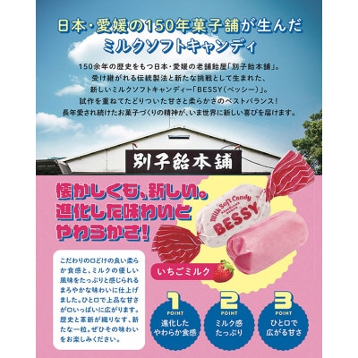 話題のポップないちごミルクソフトキャンディ BESSY(ベッシー) 100g×5袋 合計500g