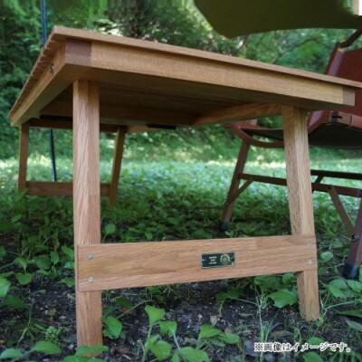 CAMPOOPARTSのOAK フォールディング W1200テーブル(脚一体型)