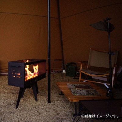 CAMPOOPARTSのTENTO暖炉 両面ガラス無 CPD3 キャンプ用 バイオエタノール暖炉