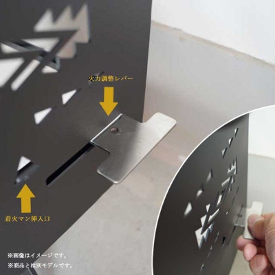CAMPOOPARTSのTENTO暖炉 片面ガラス無し仕様 CPD4 タクティカル タイプ
