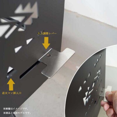 CAMPOOPARTSのTENTO暖炉 両面ガラス無し仕様 CPD3 タクティカル タイプ