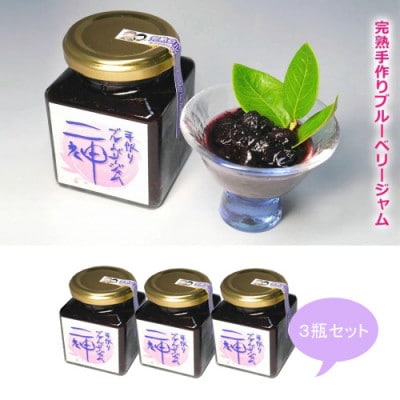 メルファーふたがみの完熟手作りブルーベリージャム(180g入)3瓶セット