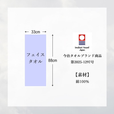 【今治タオル】 はだもふ フェイスタオル 1枚 自宅用 (ブルーグレー)