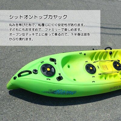 ファミリー向け　新居大島シットオントップカヤック体験　1/2DAY(大人1名)