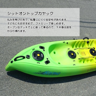 ファミリー向け　新居大島シットオントップカヤック体験　1/2DAY(大人2名)