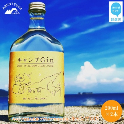 キャンプGIN 200ml 2本セット キャンプ屋さん監修 アウトドア専用のお酒 アーベントイアー