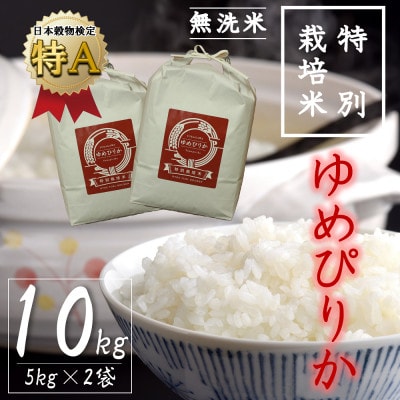 【特別栽培米】北海道深川産米ゆめぴりか(無洗米)10kg(5kg×2袋)
