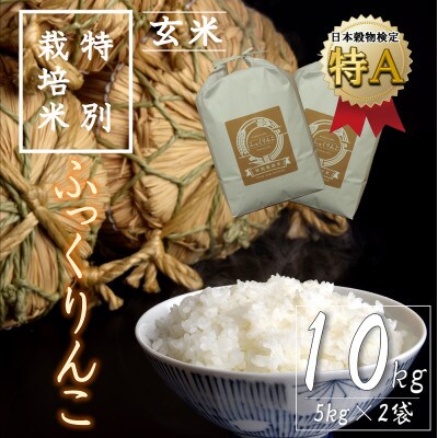 【特別栽培米】北海道深川産米ふっくりんこ(玄米) 10kg(5kg×2袋)
