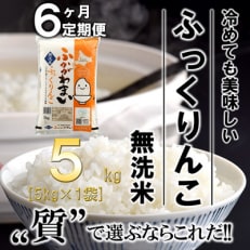 【毎月定期便】北海道深川産ふっくりんこ5kg(無洗米)全6回