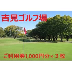 吉見ゴルフ場 ご利用券 1,000円分&times;3枚