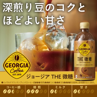 ジョージア ザ・微糖　500mlペット　1ケース24本入り