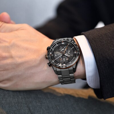 CITIZEN 光発電 エコドライブ電波　メンズ 時計アテッサ AT8185-62E