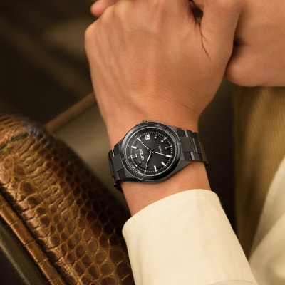 CITIZEN 光発電 エコドライブ電波 メンズ 時計アテッサ CB3035-72E