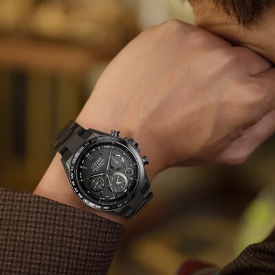 CITIZEN 光発電 エコドライブGPS衛星電波 メンズ 時計アテッサ CC4055-65E