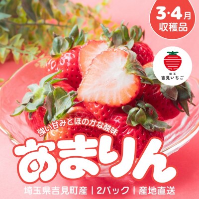 【3～4月収穫分】埼玉県吉見町 吉見いちご【あまりん】2パック|ブランドいちご 産地直送