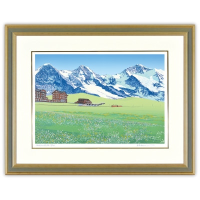「スイスアルプスのお花畑」