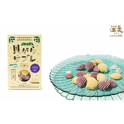 江差の海をイメージした貝がらサブレ2箱セット