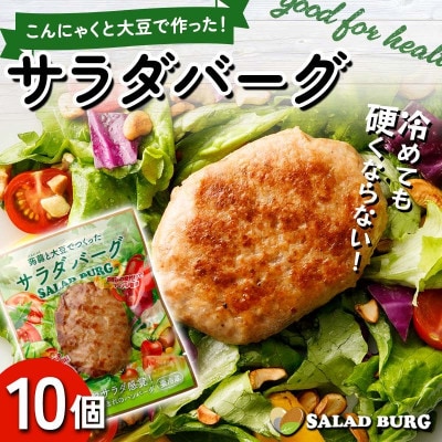 【原料は100%植物由来】こんにゃくと大豆で作ったサラダバーグ90g×10個 【ビーガン対応】