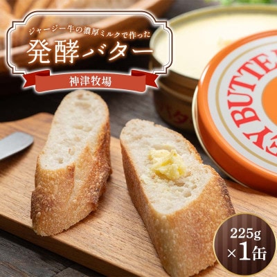【神津牧場】ジャージー牛の濃厚ミルクで作った発酵バター225g×1缶セット F21K-492