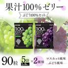 90粒!下仁田の果汁100%ゼリー2種 ぶどう100%セット(2種×5袋9粒入り) F21K-389