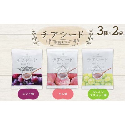 チアシード 蒟蒻ゼリー 人気上位3種×2袋(1袋あたり10個入り)F21K-469
