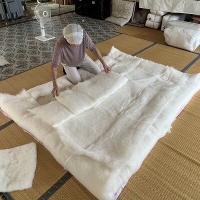 手つくり和ふとん(掛・敷ふとんセット)青柄