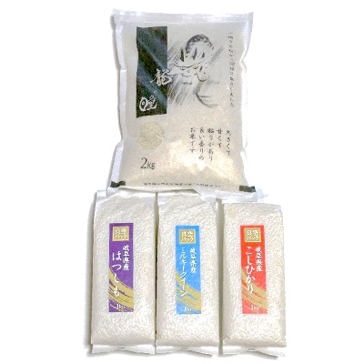 【令和6年産】8分精米 龍の瞳2kg ハツシモ・コシヒカリ・ミルキークイーン各1kg 4種セット