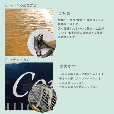 七宝表札 お鷹の道「湧き水」水紺
