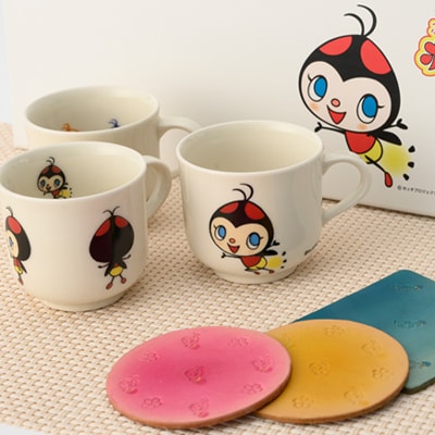 ぶんじほたるホッチコーヒーカップ&コースターセット