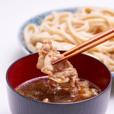 国分寺甚五郎　武蔵野うどんセットC(肉づけ、鴨汁)