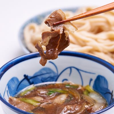 国分寺甚五郎　武蔵野うどんセットD(肉づけ、鴨汁、ラムづけ)