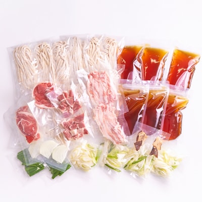 国分寺甚五郎　武蔵野うどんセットD(肉づけ、鴨汁、ラムづけ)