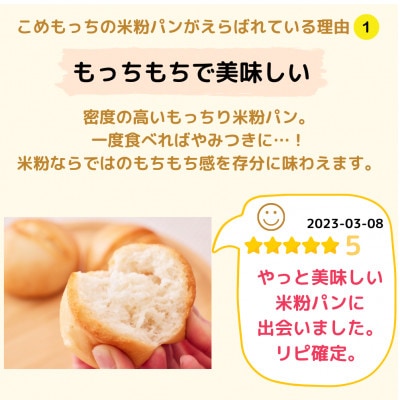 こころもからだもよろこぶ米粉パン　こめもっち80g×10個