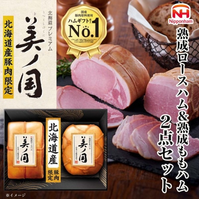 北海道プレミアム 美ノ国 ロースハム&もも ハムブロック 2点セット 贈答 019-001