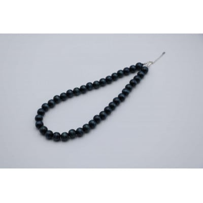 藍染木玉ネックレス 連 140-001