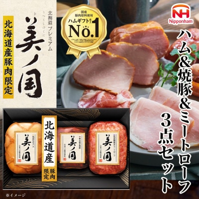 北海道プレミアム 美ノ国 詰め合わせ 3点 セット 国産 ギフトや歳暮にも 日本ハム 015-105