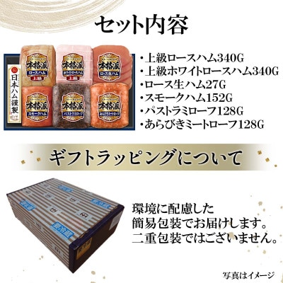 本格派ハムギフト ハム ソーセージ 詰め合わせ 6点セット 贈答や歳暮にも 日本ハム 015-106