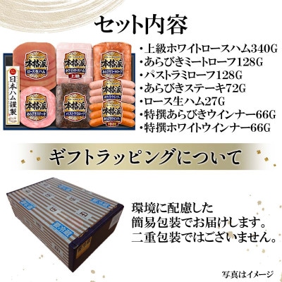 本格派ハムギフト ハム ソーセージ 詰め合わせ 7点セット 贈答におすすめ 日本ハム 012-103