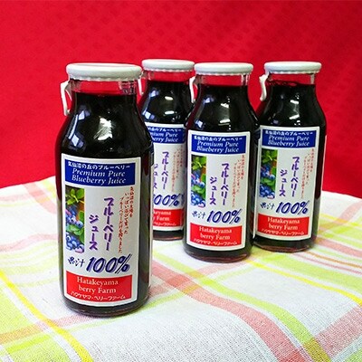 果汁100%ブルーベリージュース(180ml×4本)