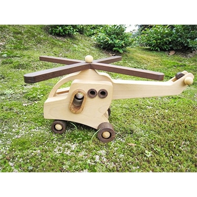 優しい木の玩具ヘリコプター
