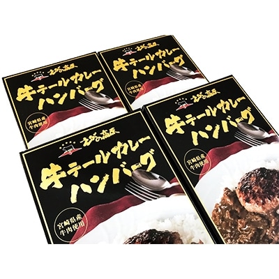 【えびの高原】牛テールカレーハンバーグ(330g×4個)