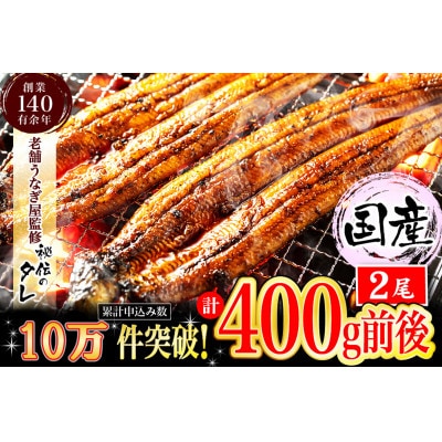 【古賀商店オリジナル味付け】九州産・鰻の蒲焼2尾 AU-043