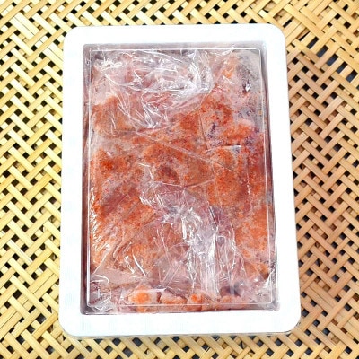 【2ヵ月毎定期便】【訳あり】無着色 辛子明太子1kg(切子)味わい豊かな粒仕立て全6回