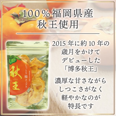 福岡県産「秋王」しっとり柿チップス100g(50g×2袋)(行橋市)