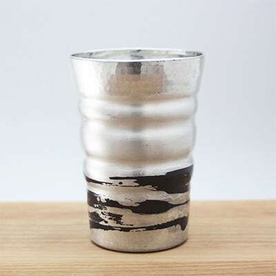 銅製錫被 カップ 200ml 2個セット 手作り 冷たい ペア 贈答品 金属製 新潟県 弥彦村