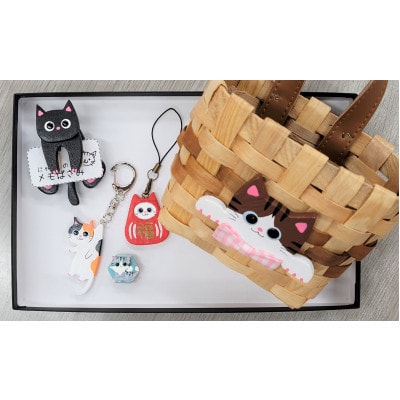 ネコちゃんのハンドメイド木工品詰め合わせ