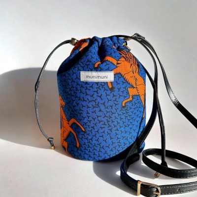 《munimuni》African draw string bag ※色柄はおまかせ