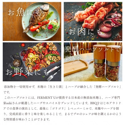 発酵ハーブソルト　米麹の生きた菌とハーブの力で健やかに新感覚の発酵調味料　100g【専用ミル付】