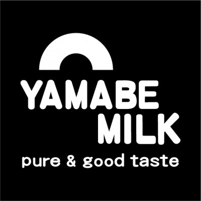 山辺町の老舗牛乳ブランド「YAMABE MILK」ロゴTシャツ　BK　XLサイズ